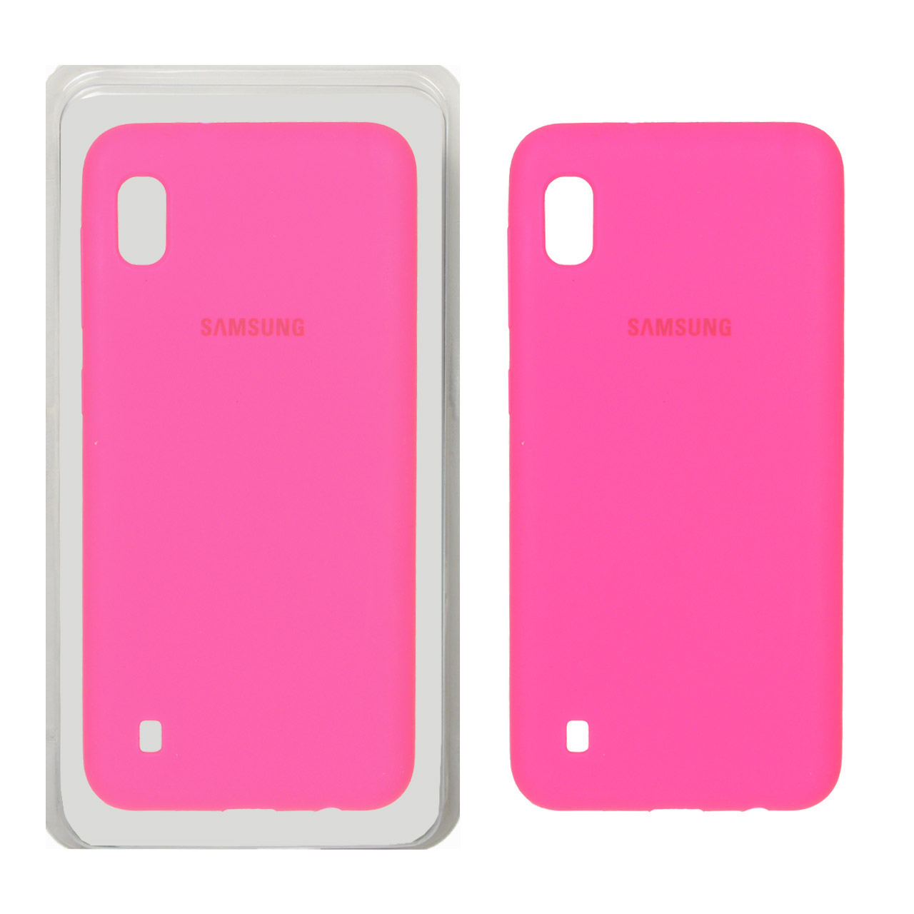 قاب سیلیکونی پاک کنی اورجینال Samsung Galaxy A10 / M10 - صورتی فانتزی (پک دار)